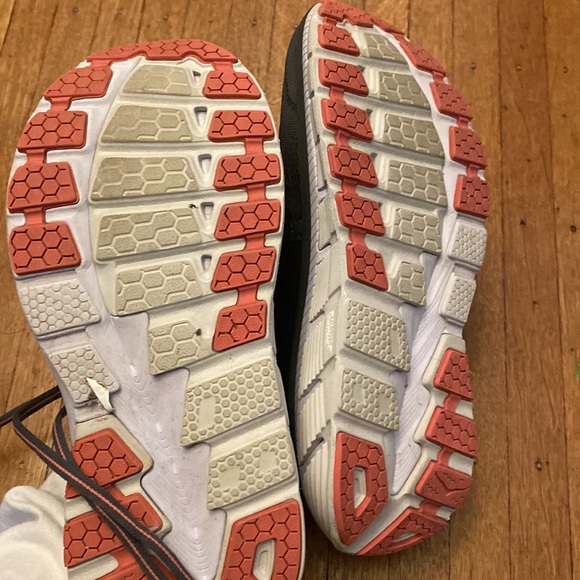 Hoka One Gaviota 2 Women's Running Shoe Sneaker in Gray and Orange - 8D Wide - Picture 5 of 7